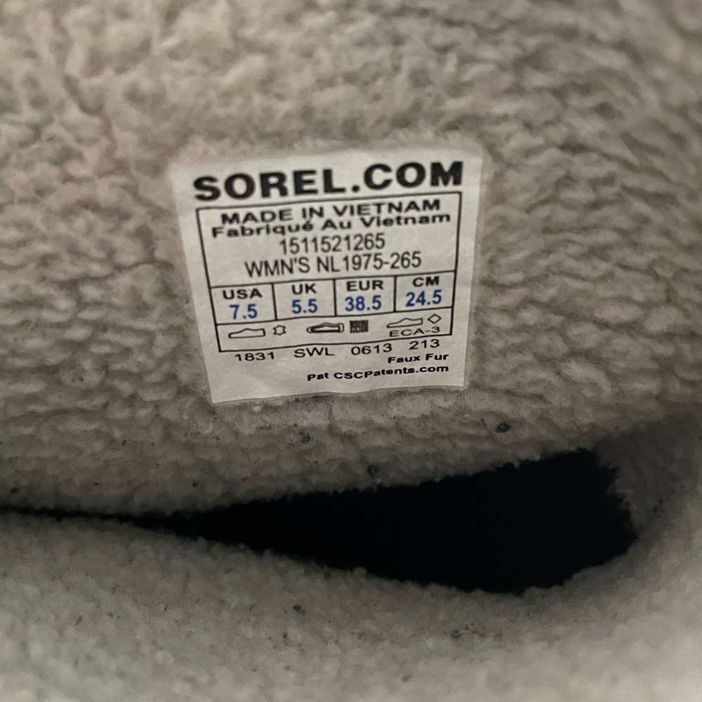 Sorel Suede Glacy Boot Tan Size 7.5 - Picture 7 of 7